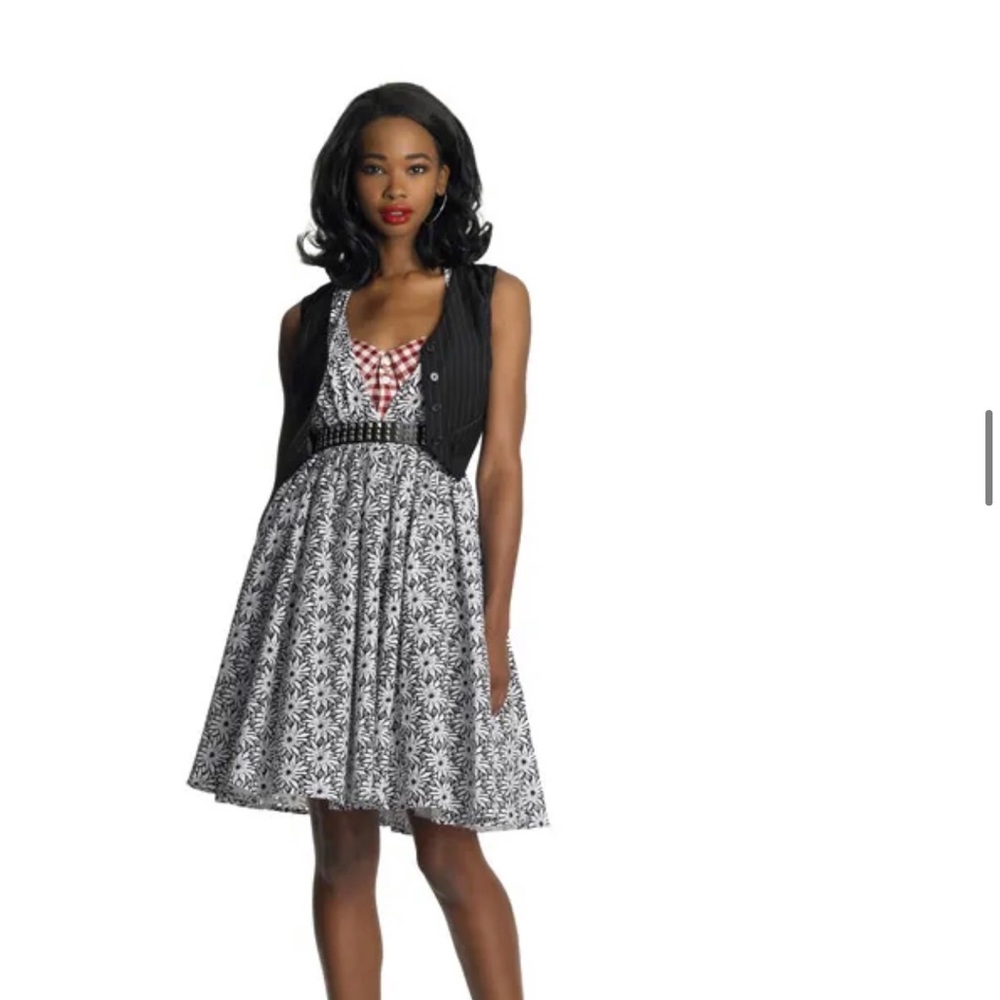Jean Paul Gaultier for Target Black & White Floral Eyelet Halter Dress From 2010